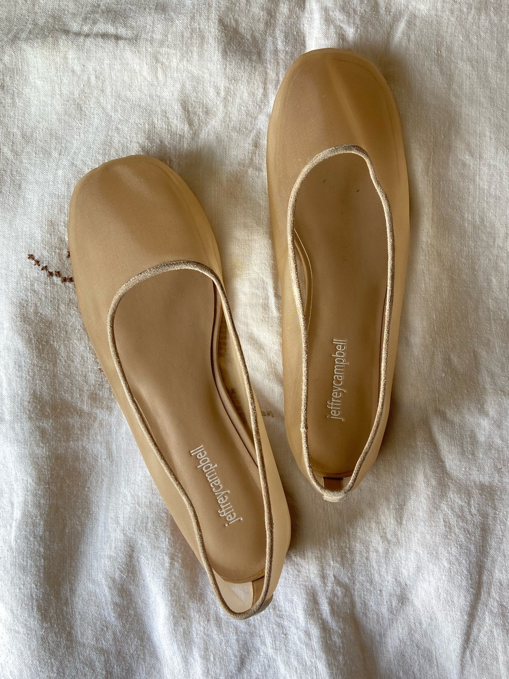Jeffrey Campbell sheer mesh ballet shoes
